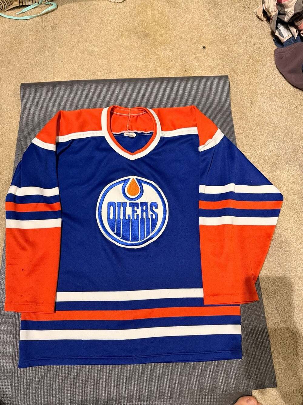 Vintage Maska Sport Masque Edmonton Oilers NHL Hockey Jersey Size M (i